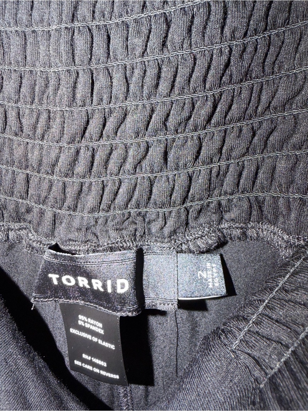 Torrid black Smocked Waist pants - Picture 3 of 5